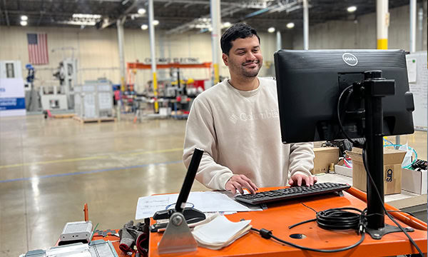 Man in Computer